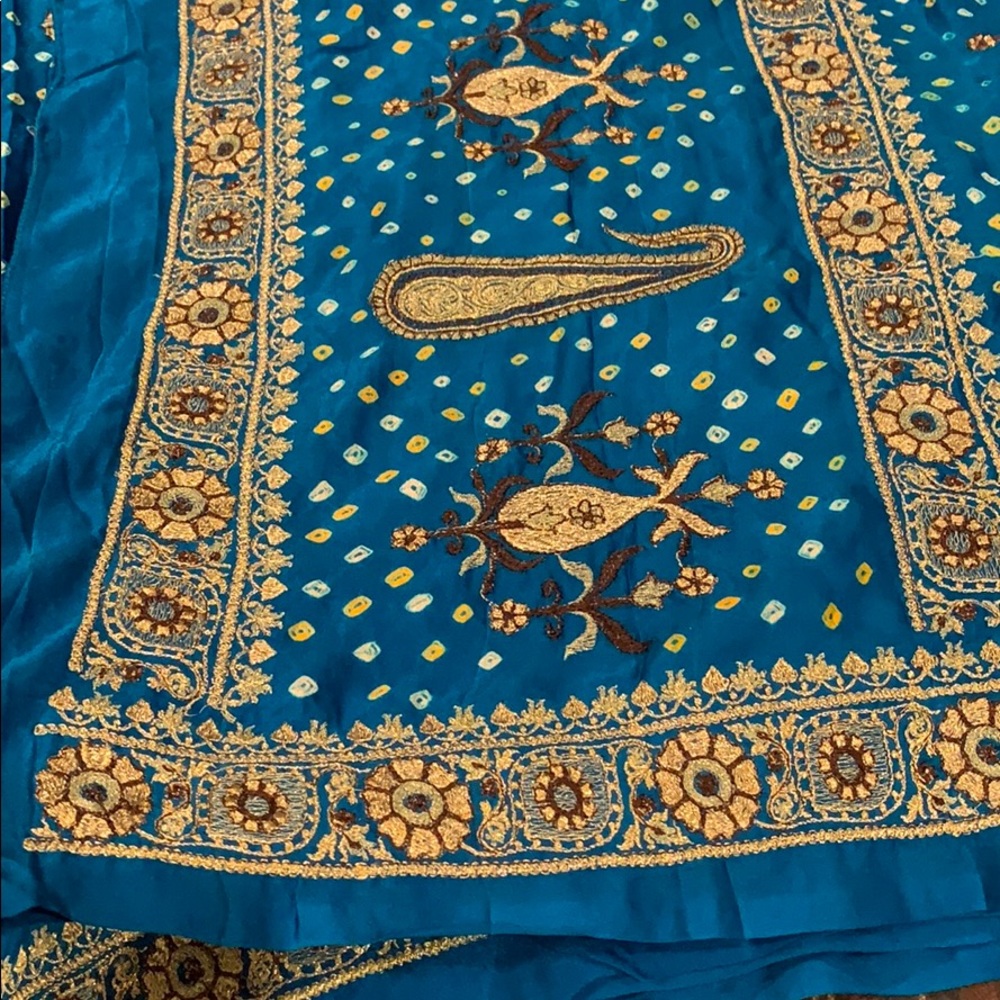 Pure/Silk Bandhani Saree Sari with stitched blouse